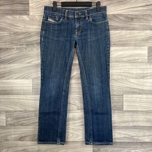 Diesel Liv Jeans‎ Women's 28x30 (28x25) Blue Stretch Medium Wash Straight Leg